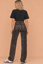 Delta Leopard Print Wide Leg Jeans