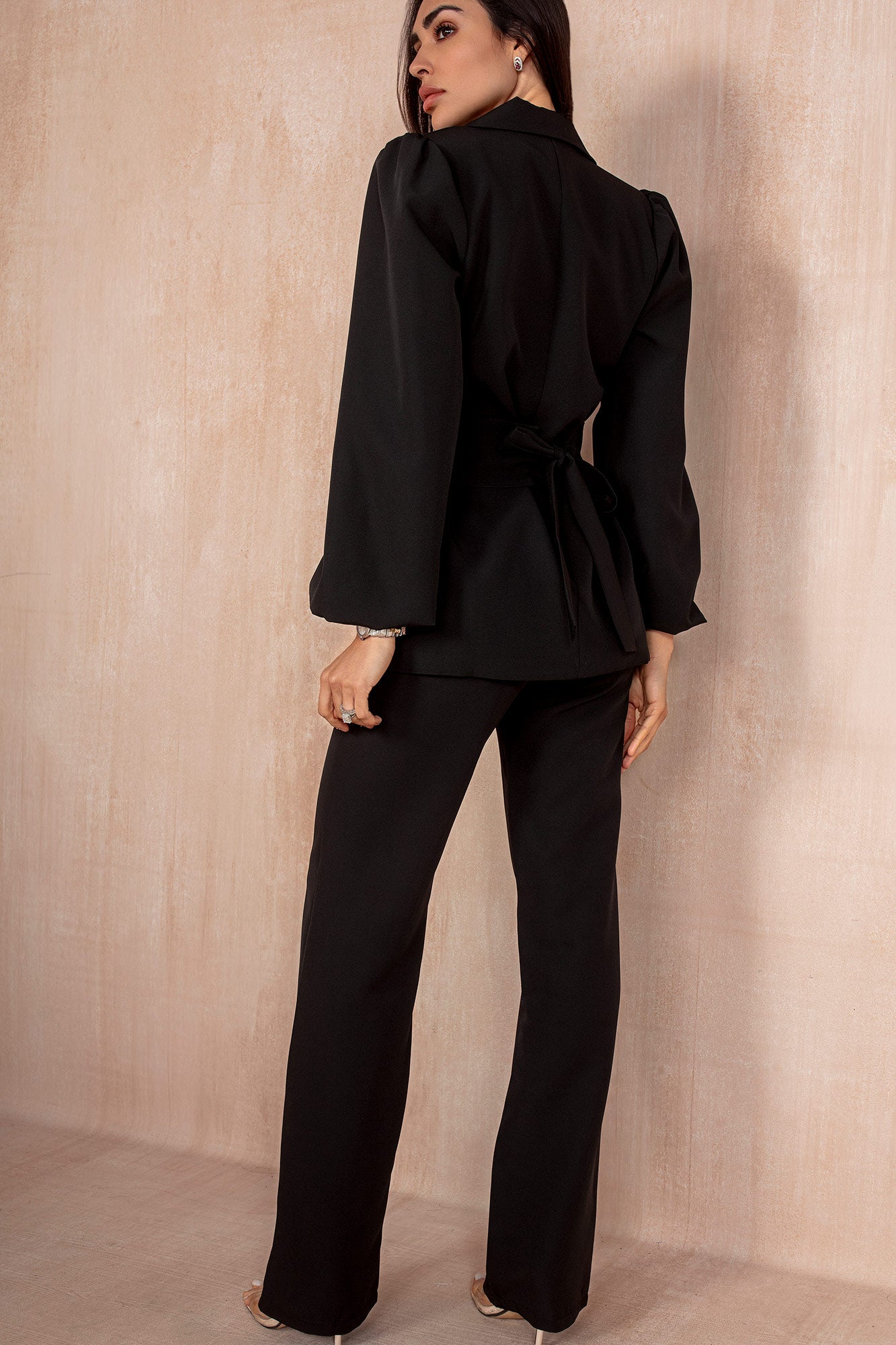 Dervla Black Belted Blazer