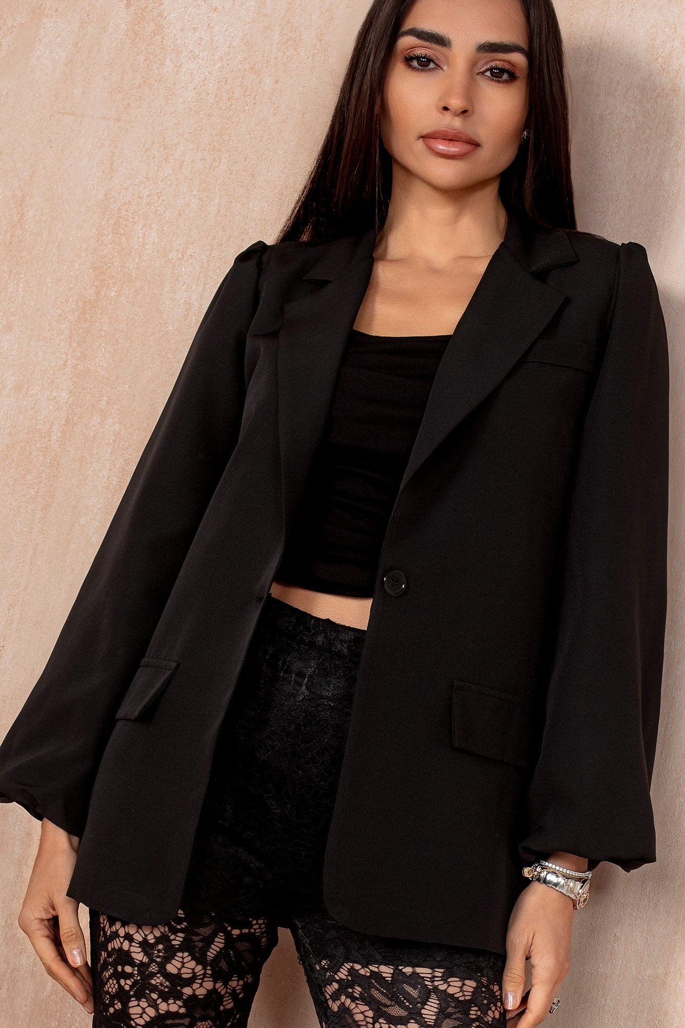 Dervla Black Belted Blazer