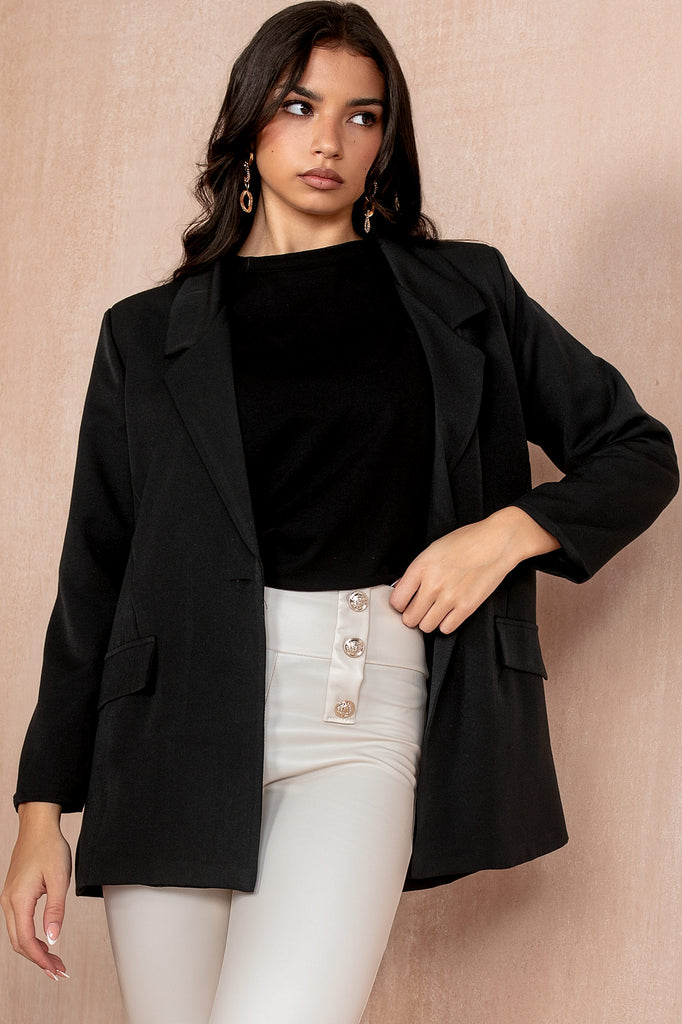 Dezie Black Oversized Blazer