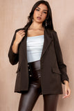 Dezie Chocolate Oversized Blazer