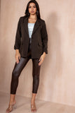 Dezie Chocolate Oversized Blazer