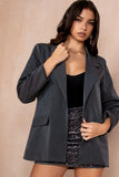 Dezie Grey Oversized Blazer