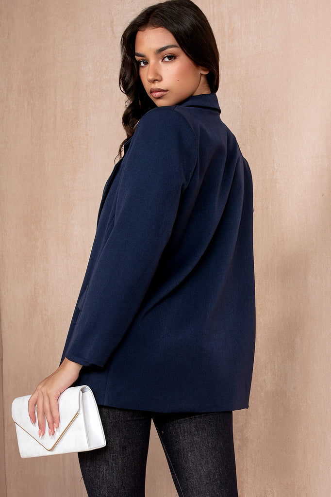 Dezie Navy Oversized Blazer