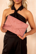 Diana Blossom Pink Suedette Detachable Chain Bag