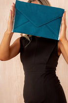 Diana Teal Suedette Detachable Chain Bag
