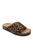 Diane Leopard Buckle Sliders