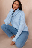 Dina Blue Chunky Knit Jumper