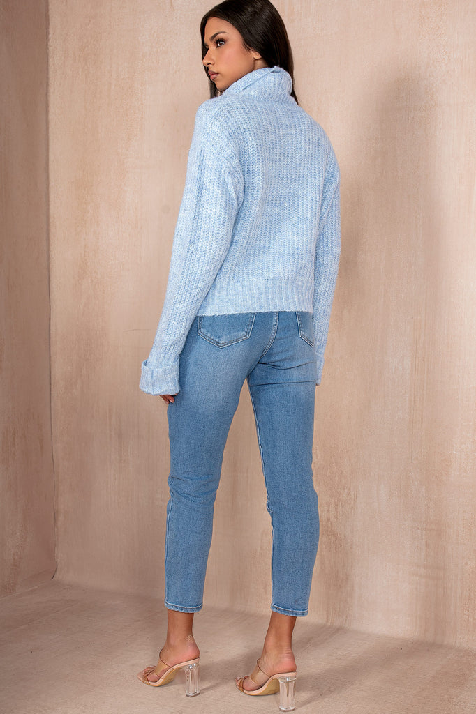 Dina Blue Chunky Knit Jumper