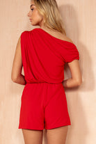 Dina Chilly Red Draped Top Playsuit
