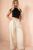 Donata Black Ribbed T-Shirt