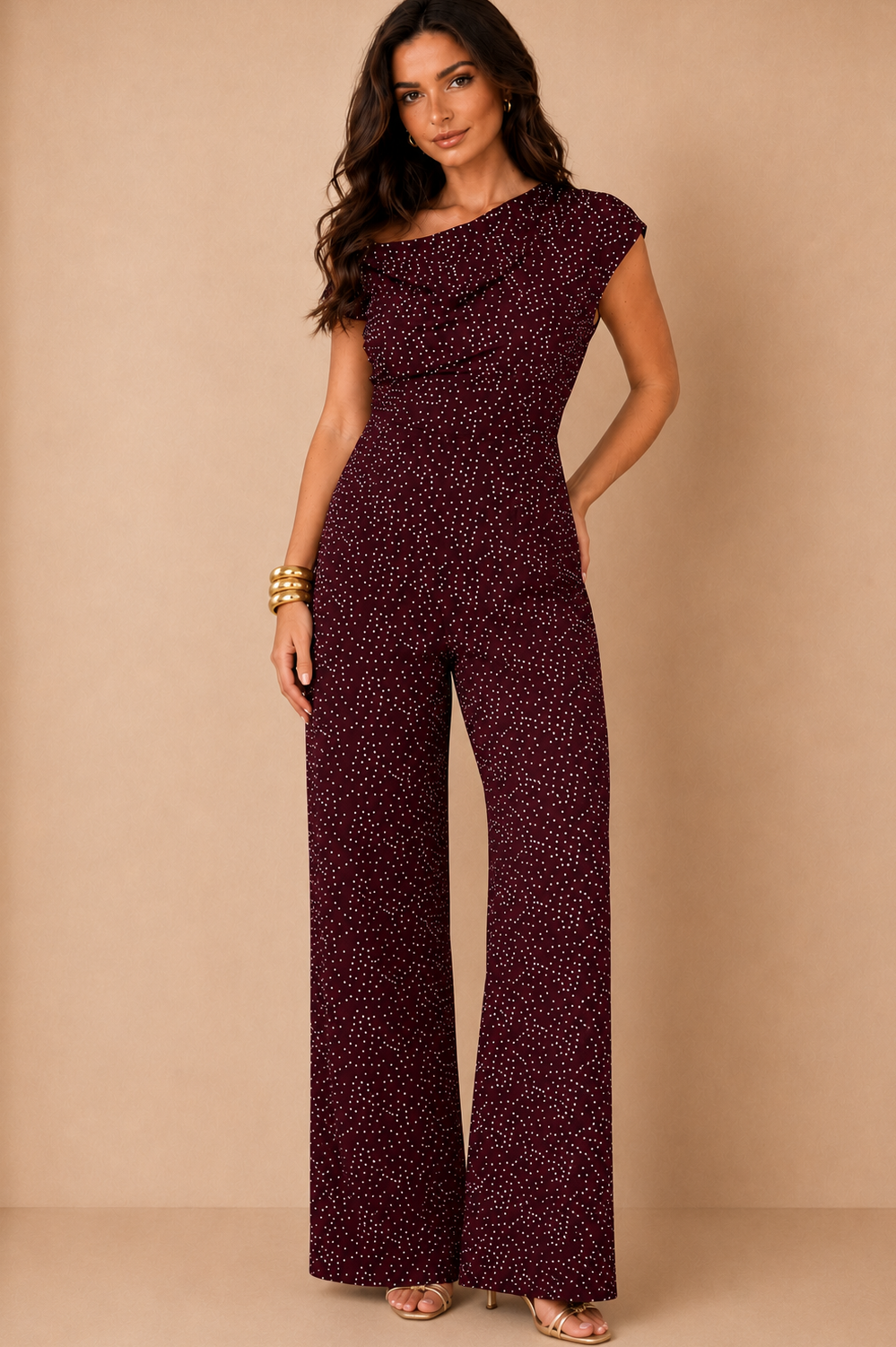 Donna Berry Spotted Jumpsuit