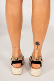 Donna Black Suedette Sandals