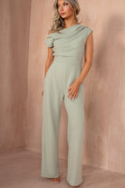 Donna Sage One Shoulder Jumpsuit
