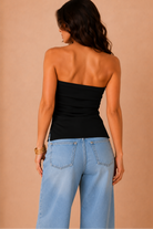 Doretta Black Slinky Bandeau Top
