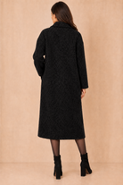 Doris Black Wool Double Breasted Coat