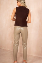 Dorrit Chocolate Knit Button Front Waistcoat