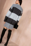 Dory Grey Striped Knit Dress