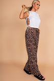 Dulcie Leopard Print Wide Leg Trousers