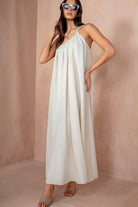 Eileen Stone Oversized One Shoulder Maxi Dress