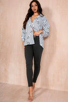 Eimear Monochrome Striped Shirt