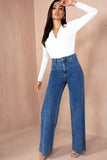 Ellery Dark Blue Wide Leg Jeans