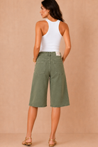 Elliott Khaki Longline Bermuda Shorts