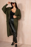 Elouise Khaki Chunky Knit Cardigan