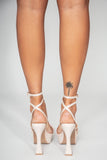 Emilia Nude Strappy Platform Heels