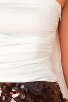 Emilia White Scarf Detail Bandeau Top