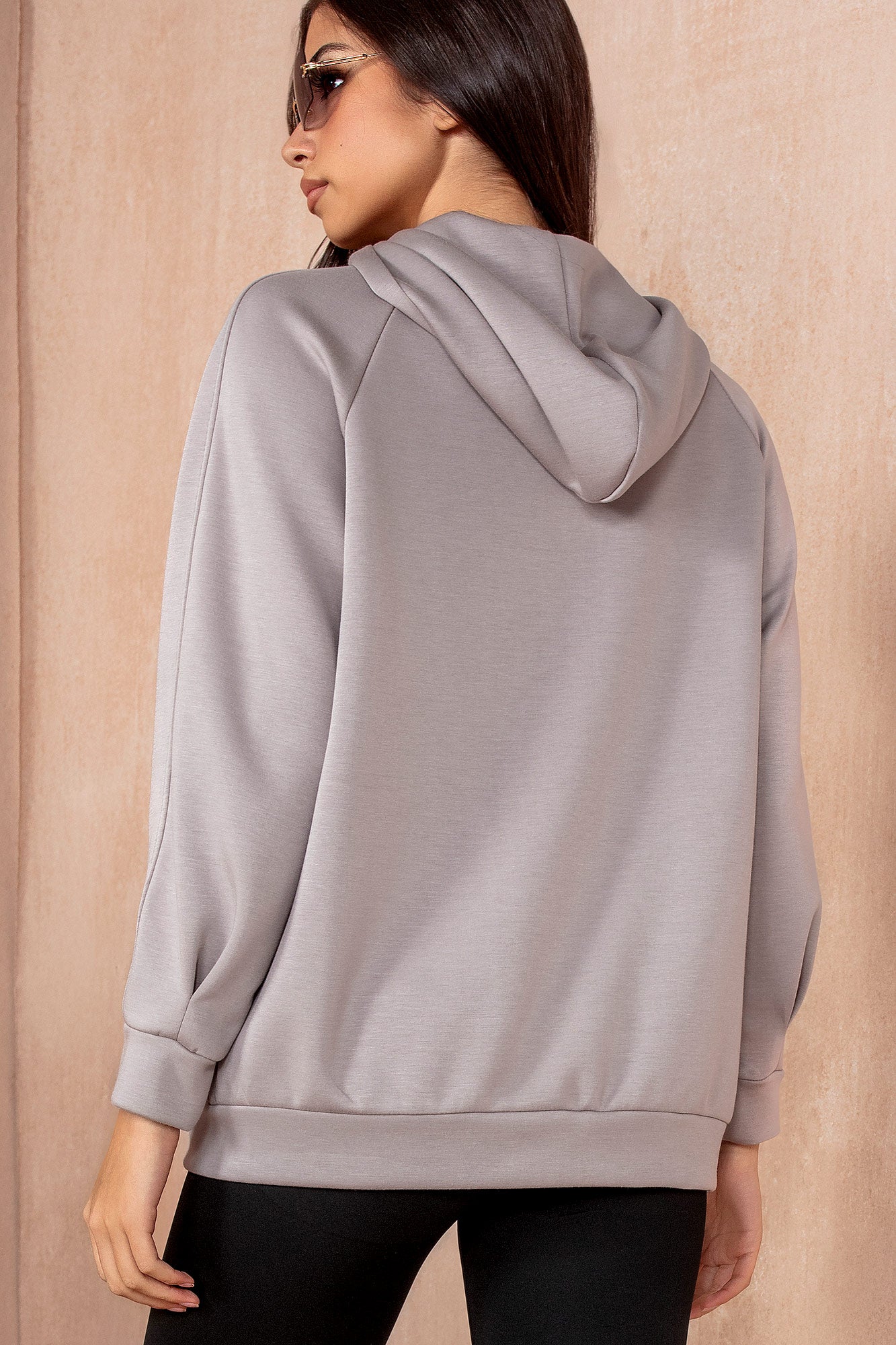 Emryn Taupe Zip Up Hoodie