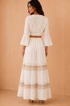 Erica Cream Embroidered Boho Co Ord