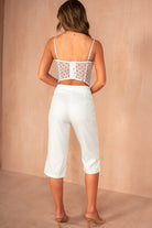 Erica White Mesh Lace Polka Dot Corset