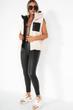 Estelle Black and Cream Reversible Gilet