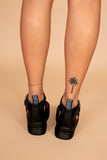 Esther Black Faux Leather Gladiator Sandals