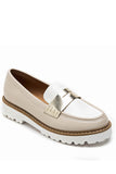 Etta Stone Faux Leather Loafers