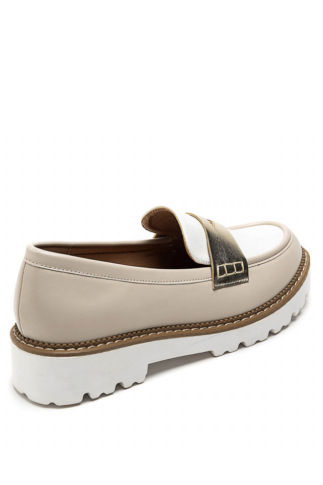 Etta Stone Faux Leather Loafers