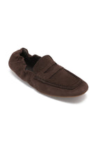 Evanna Chocolate Suedette Moccasins