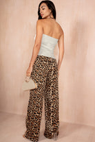 Eveline Leopard Print Satin Trousers