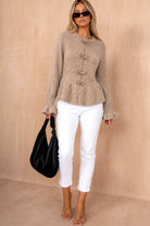 Evelyn White Mom Jeans