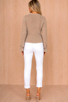 Evelyn White Mom Jeans