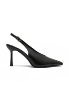 Fabia Black Patent Slingback Heels