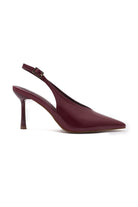 Fabia Burgundy Patent Slingback Heels