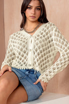 Faith Cream Crochet Cardigan