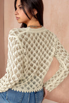 Faith Cream Crochet Cardigan