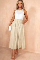 Farah Stone 2 in 1 Belted Midi Dress