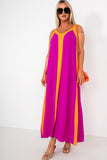 Farrah Purple and Orange Maxi Dress