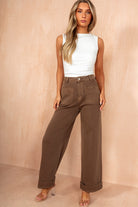 Faryn Chocolate Wide Leg Jeans
