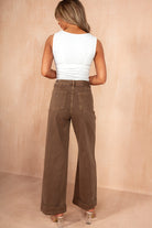 Faryn Chocolate Wide Leg Jeans