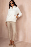 Felix White Fluffy Zip Up Jacket